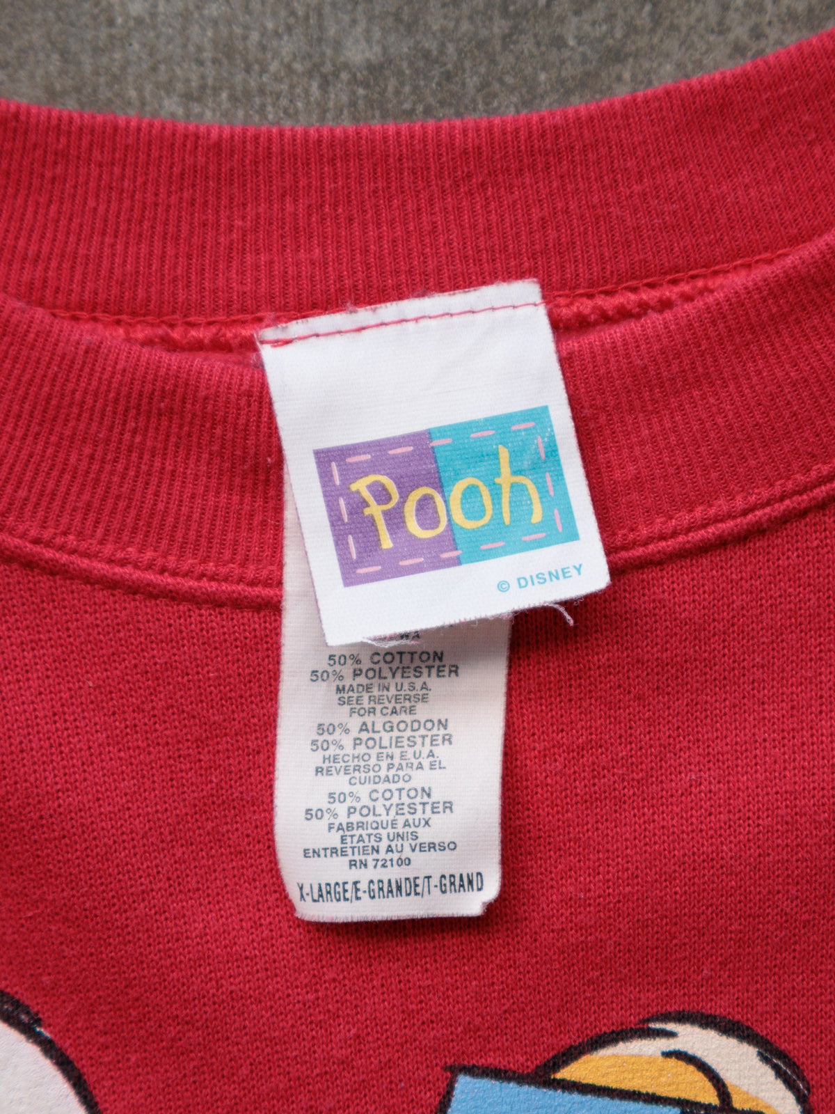 Vintage 90s Disney Winnie the Pooh Christmas Sweatshirt (XL)