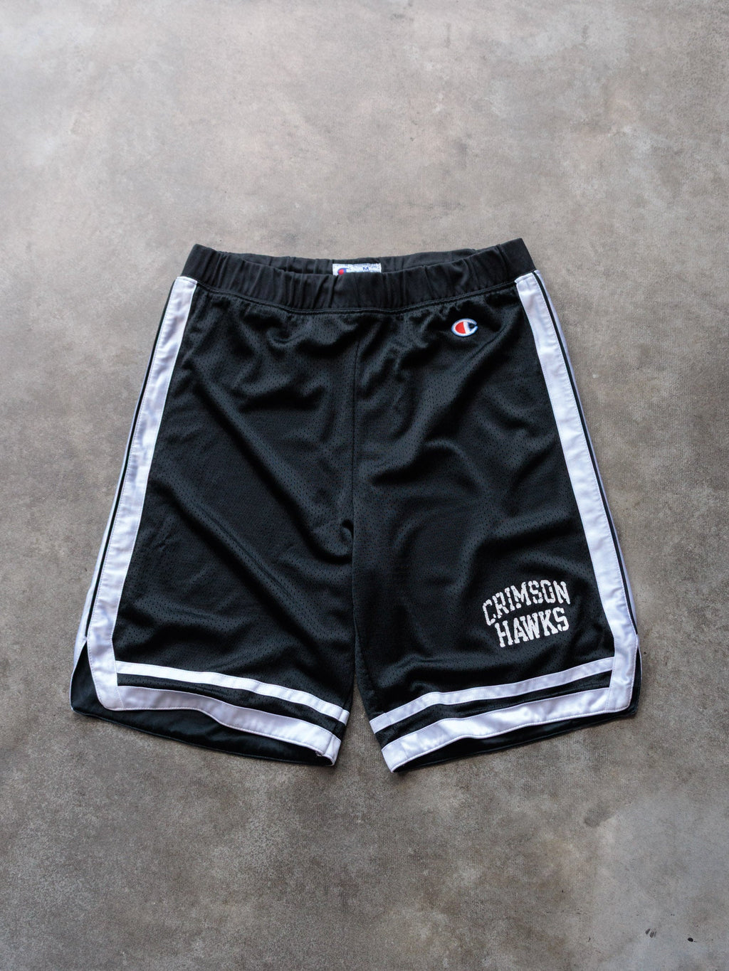 Vintage 00s Black Champion Crimson Hawks Basketball Shorts (M)