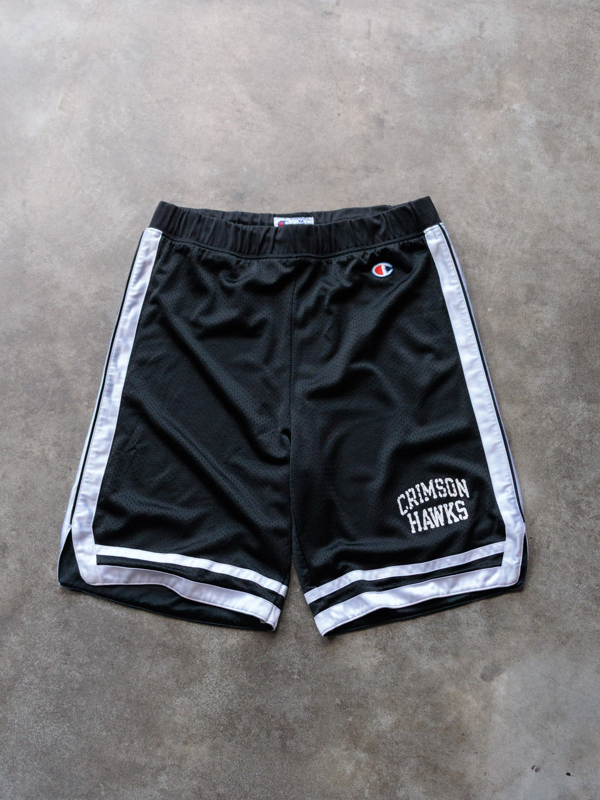Vintage 00s Black Champion Crimson Hawks Basketball Shorts (M)
