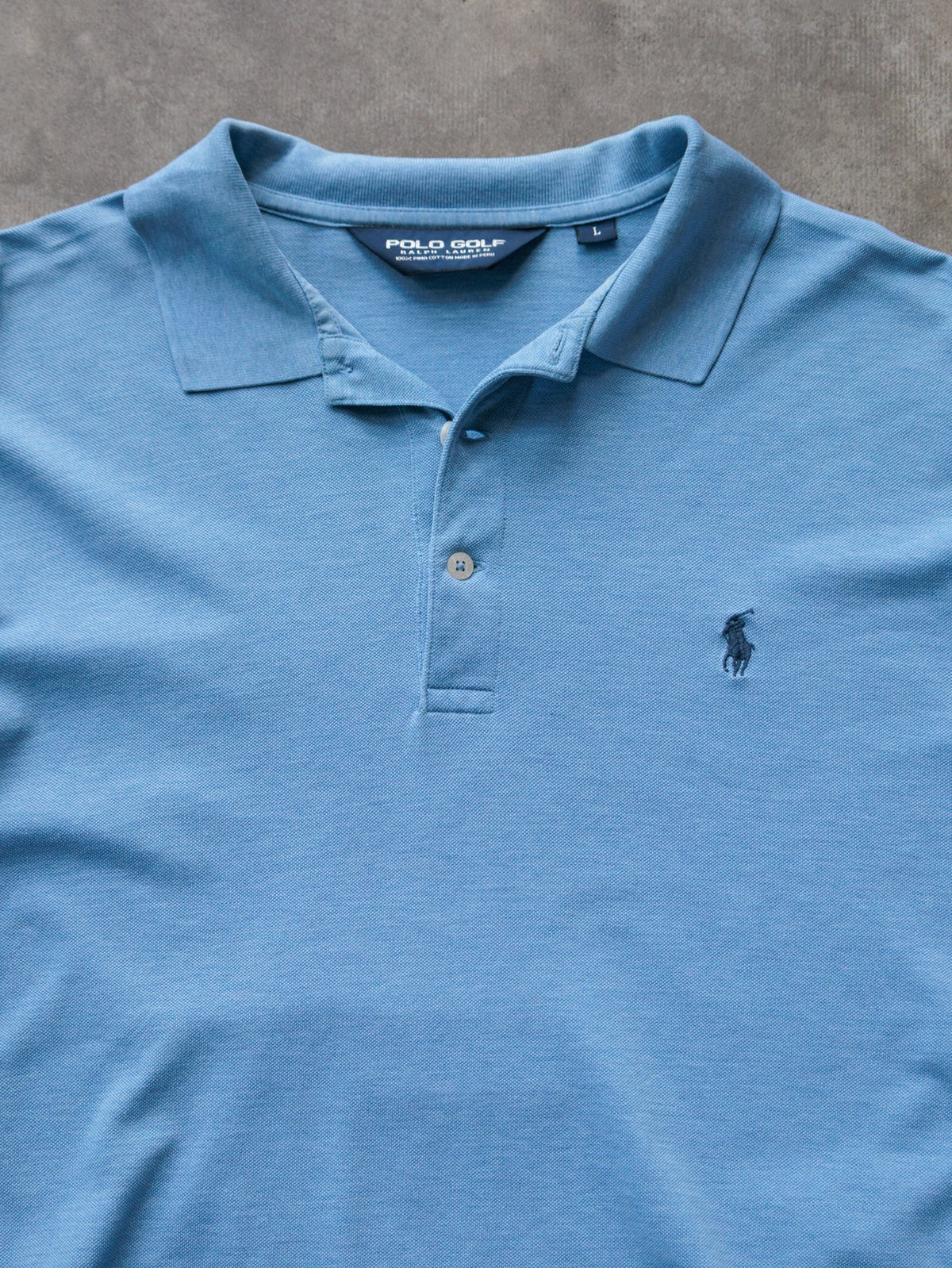 Vintage 00s Blue Polo Golf Ralph Lauren Long Sleeve Polo Shirt (L)