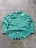 Vintage 00s Green Dotted Tommy Hilfiger Shirt (M)