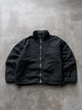 Vintage 90s Black Polo Ralph Lauren Hooded Jacket (2XL)