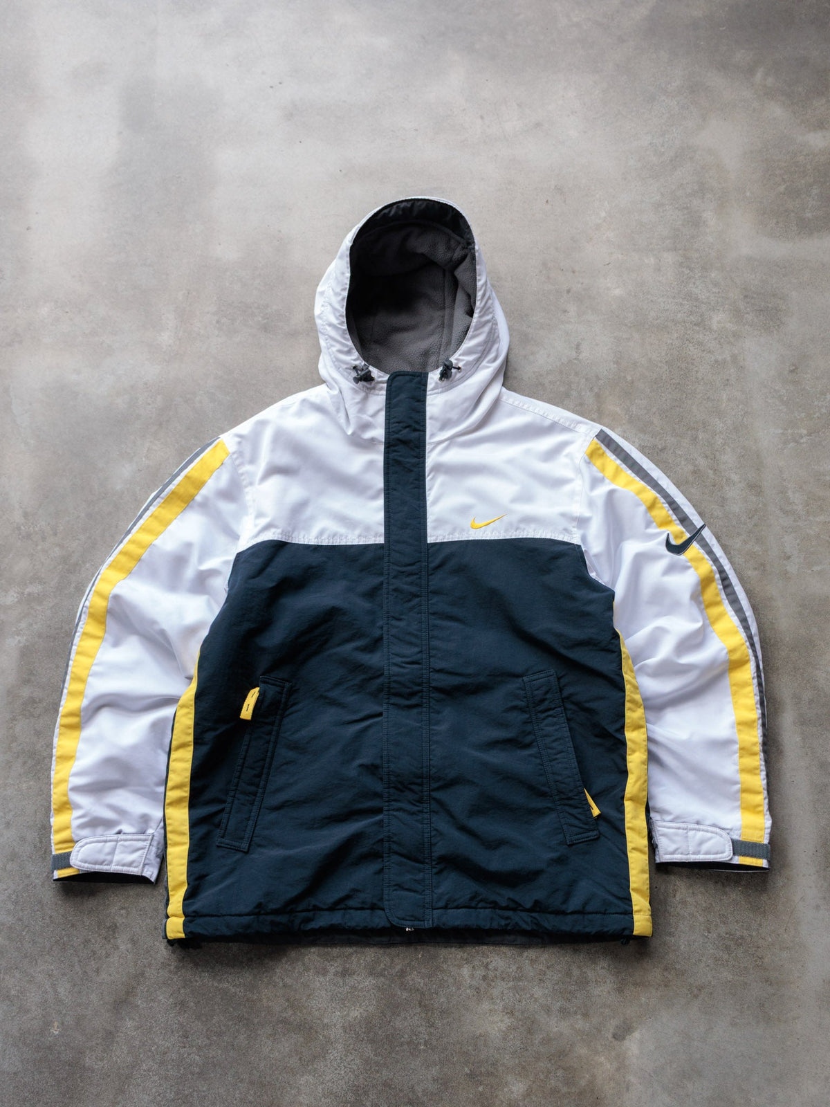 Vintage 90s White Nike Colourblock Jacket (M)