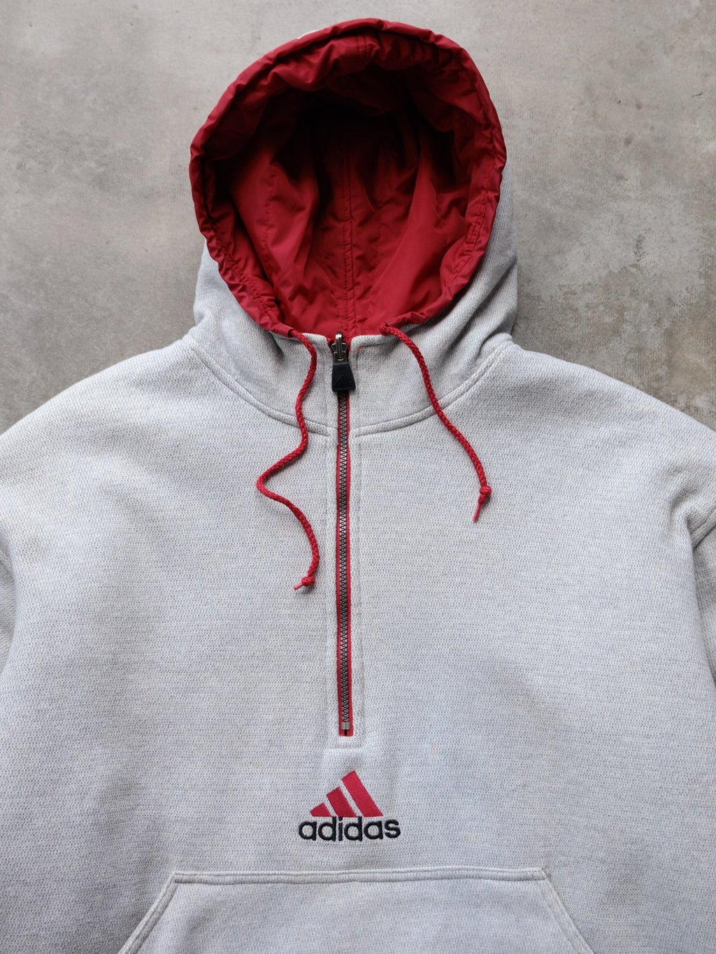 Vintage 00s Red & Grey Adidas Reversible Puffer Jacket (M)