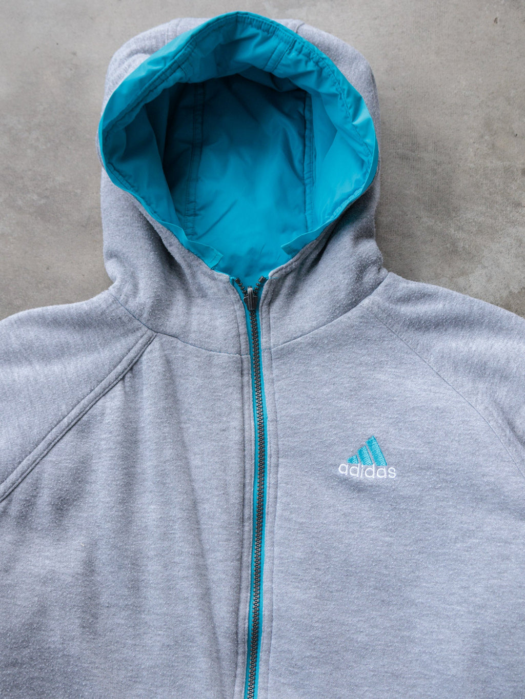 Vintage 00s Blue Adidas Reversible Puffer Jacket (M)