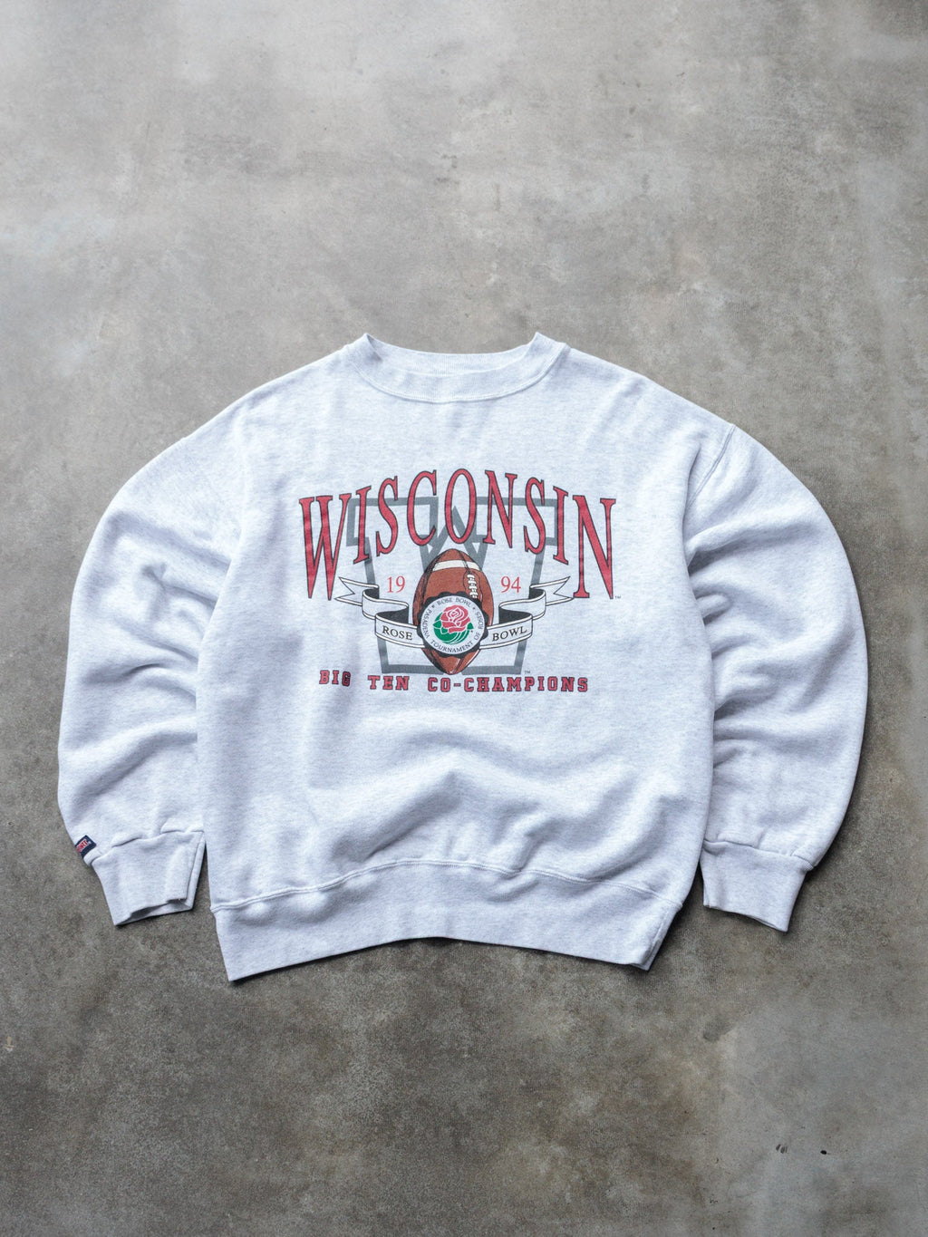 Vintage 1994 Grey Wisconsin Badgers Rose Bowl Sweatshirt (L)
