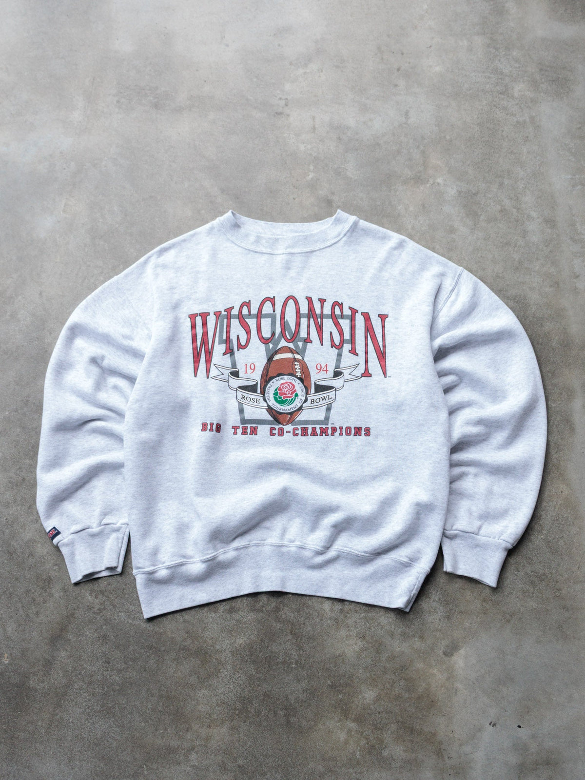 Vintage 1994 Grey Wisconsin Badgers Rose Bowl Sweatshirt (L)