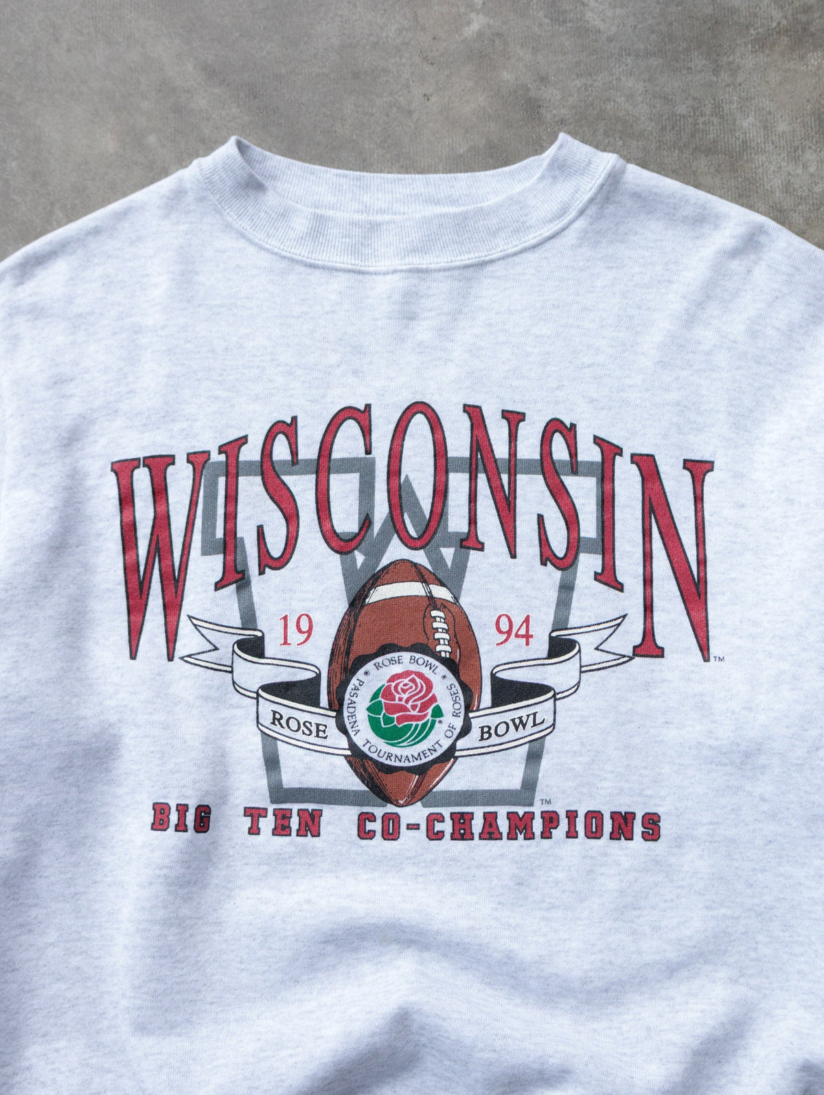 Vintage 1994 Grey Wisconsin Badgers Rose Bowl Sweatshirt (L)