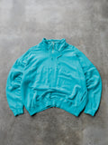 Vintage 90s Teal Hugo Boss Quarter Zip Sweatshirt (XL)
