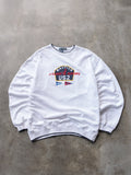 Vintage 90s White Nautica J-Class Racing Sweatshirt (L)