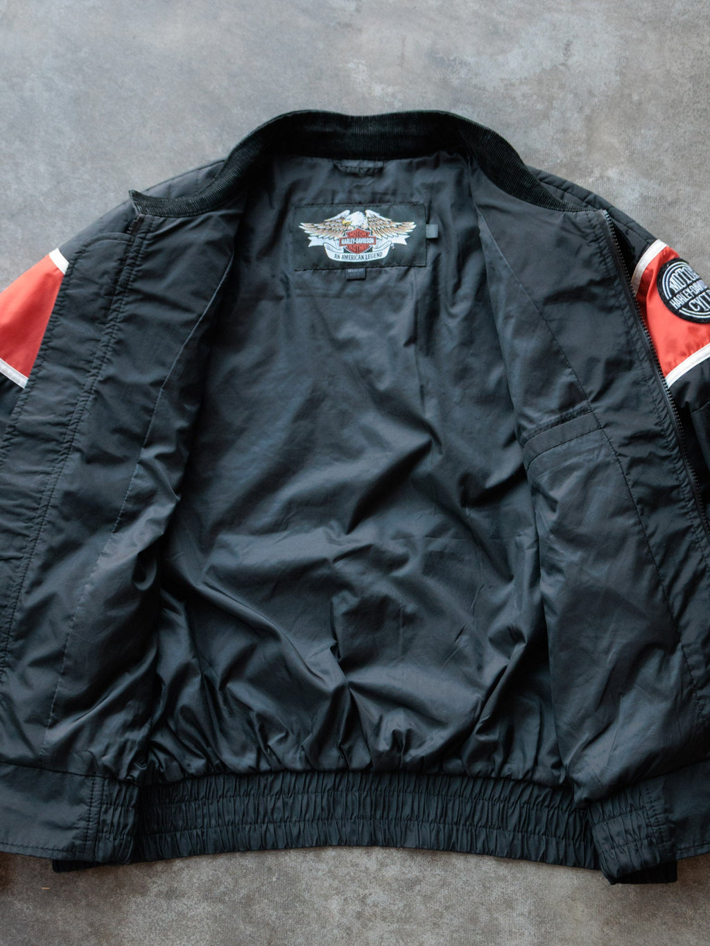Vintage 90s Black Harley-Davidson Racing Jacket (XL)
