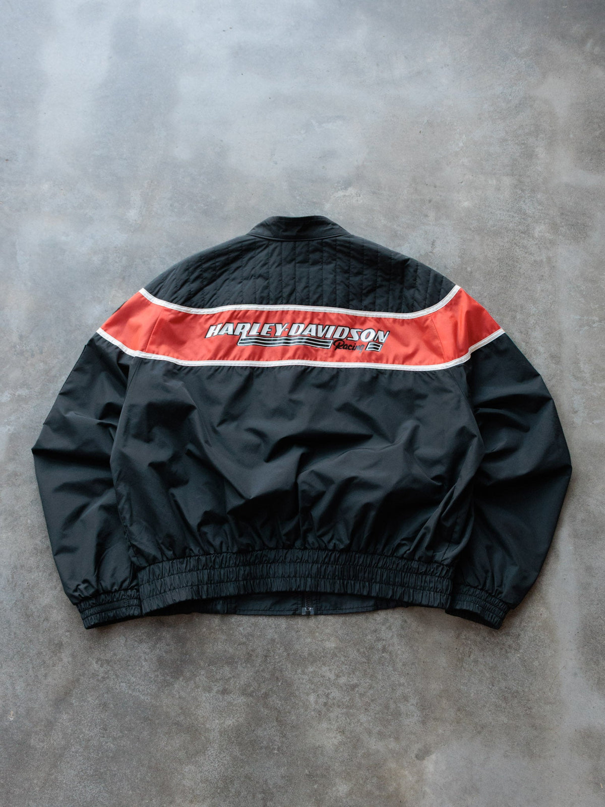Vintage 90s Black Harley-Davidson Racing Jacket (XL)
