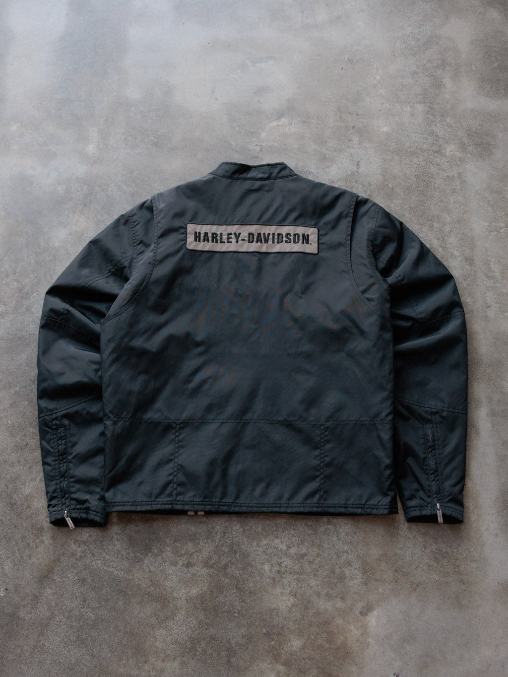 Vintage Black Harley-Davidson Cafe Racer Jacket (L)