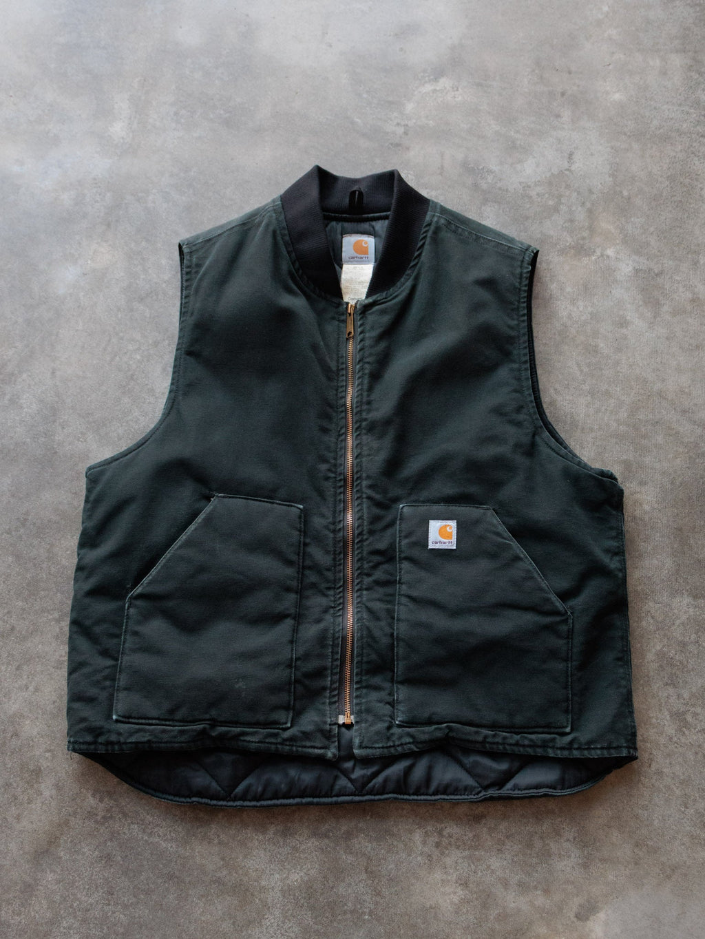 Vintage Black Carhartt Duck Vest (XL)