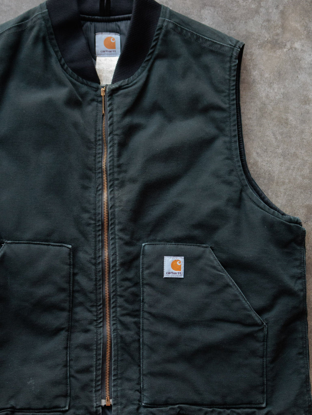 Vintage Black Carhartt Duck Vest (XL)