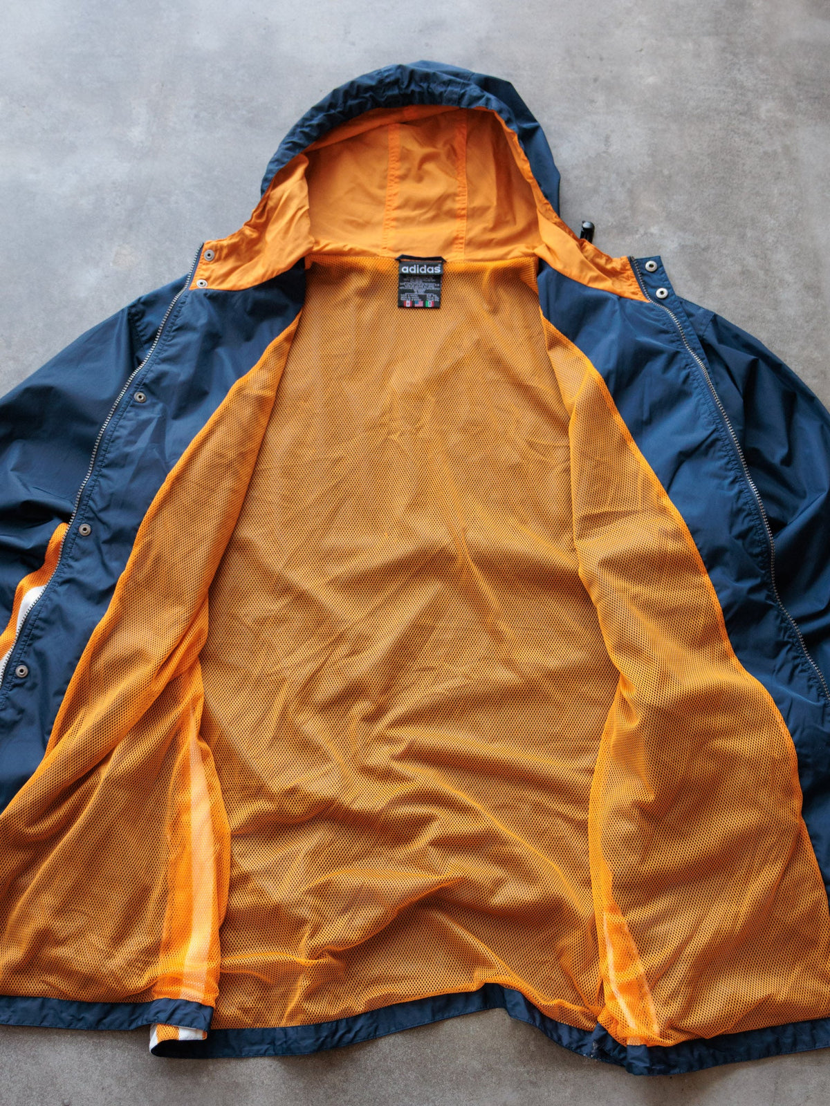 Vintage 90s Navy Adidas Windbreaker (2XL)