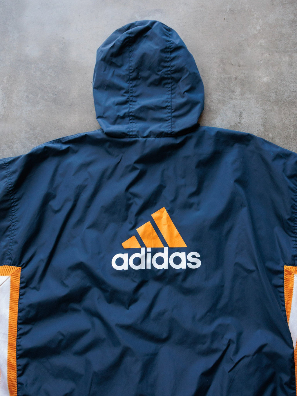 Vintage 90s Navy Adidas Windbreaker (2XL)