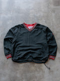 Vintage 90s Black Champion V-Neck Windbreaker (L)