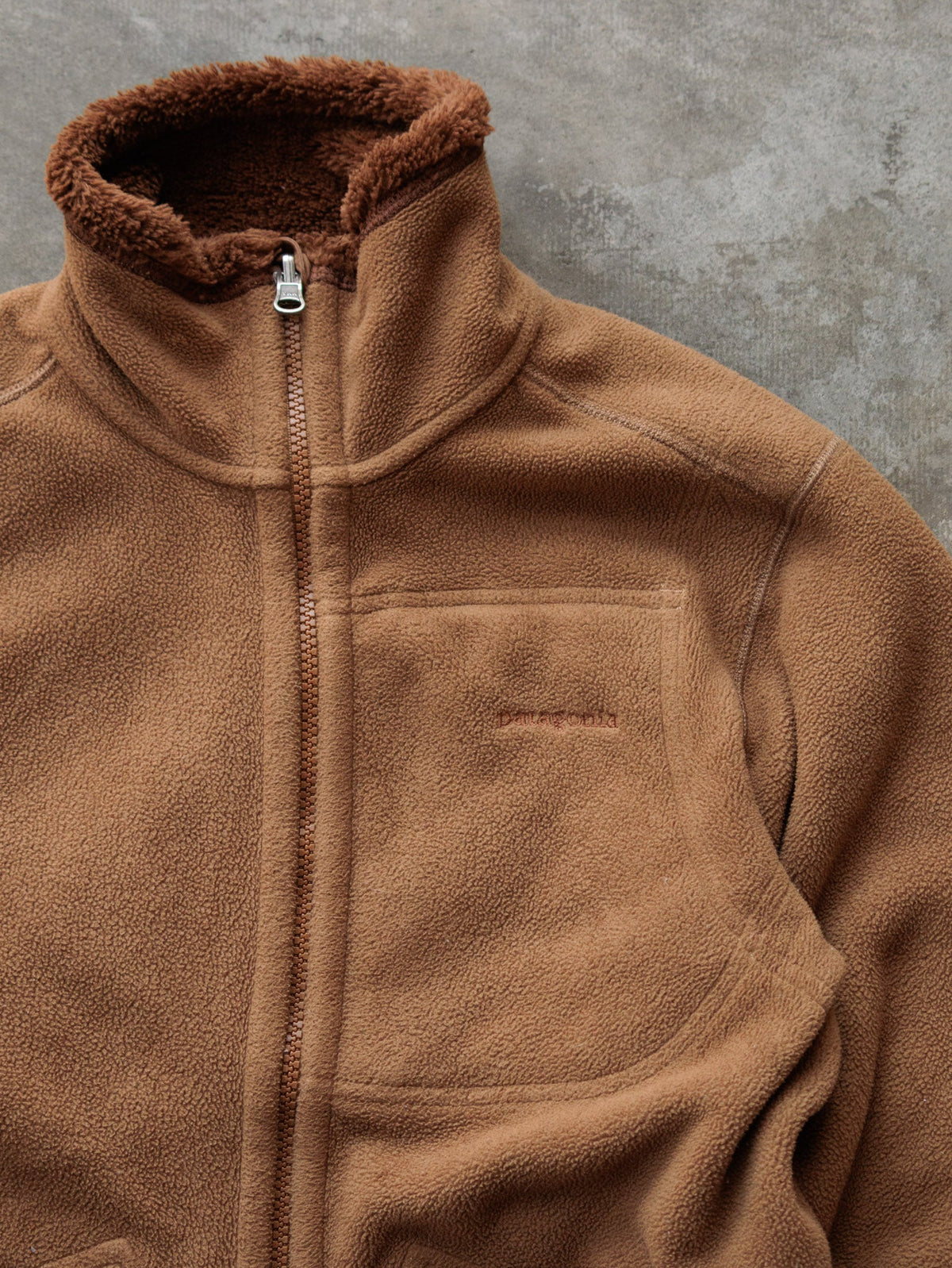 Vintage Brown Patagonia Reversible Fleece Jacket (Women's S)