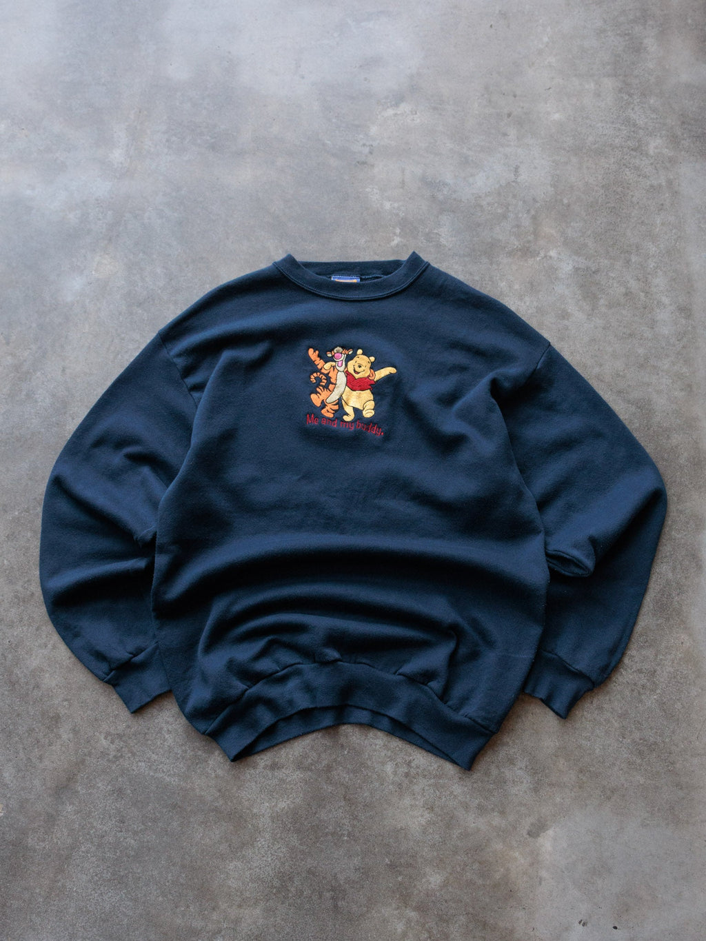 Vintage 90s Navy Disney Winnie the Pooh & Tigger Sweatshirt (L)