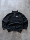 Vintage Black Nike Fleece Quarter Zip (XL)
