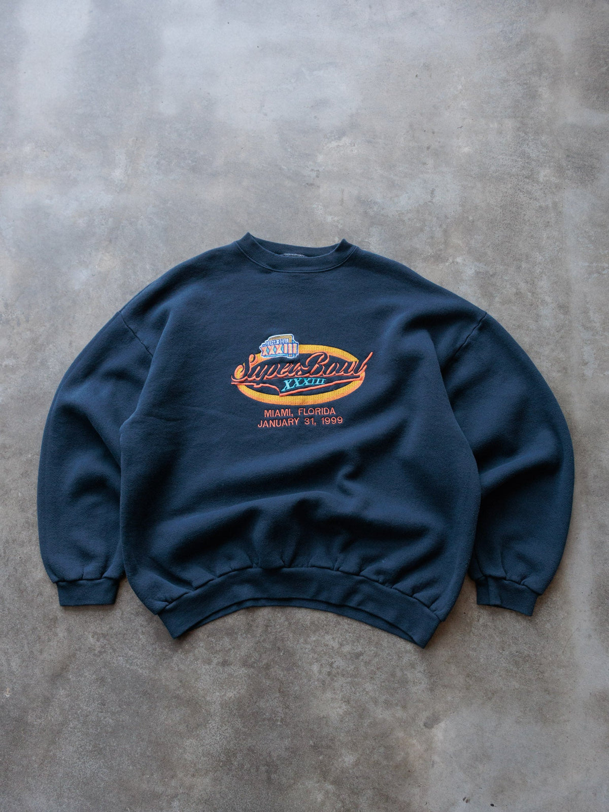 Vintage 1999 Navy Super Bowl Sweatshirt (XL)