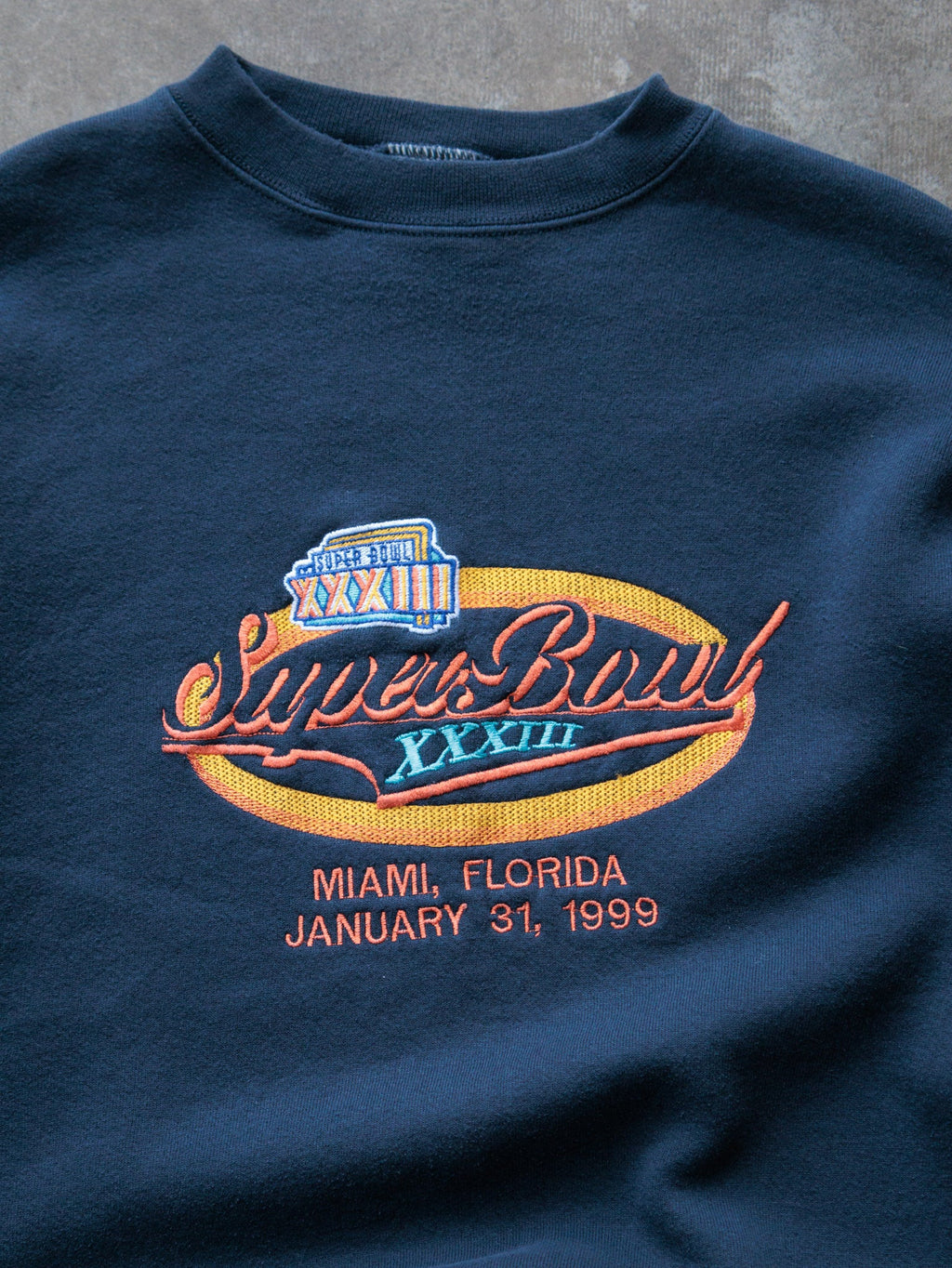 Vintage 1999 Navy Super Bowl Sweatshirt (XL)