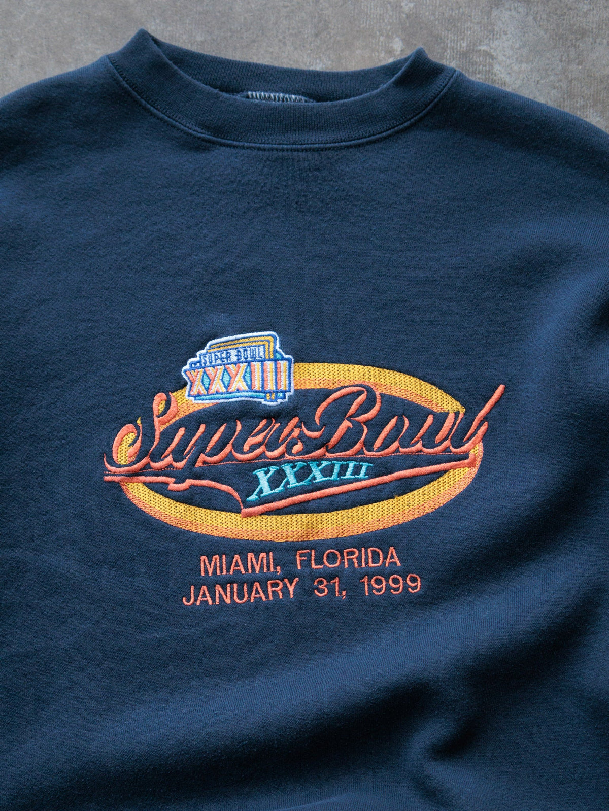 Vintage 1999 Navy Super Bowl Sweatshirt (XL)