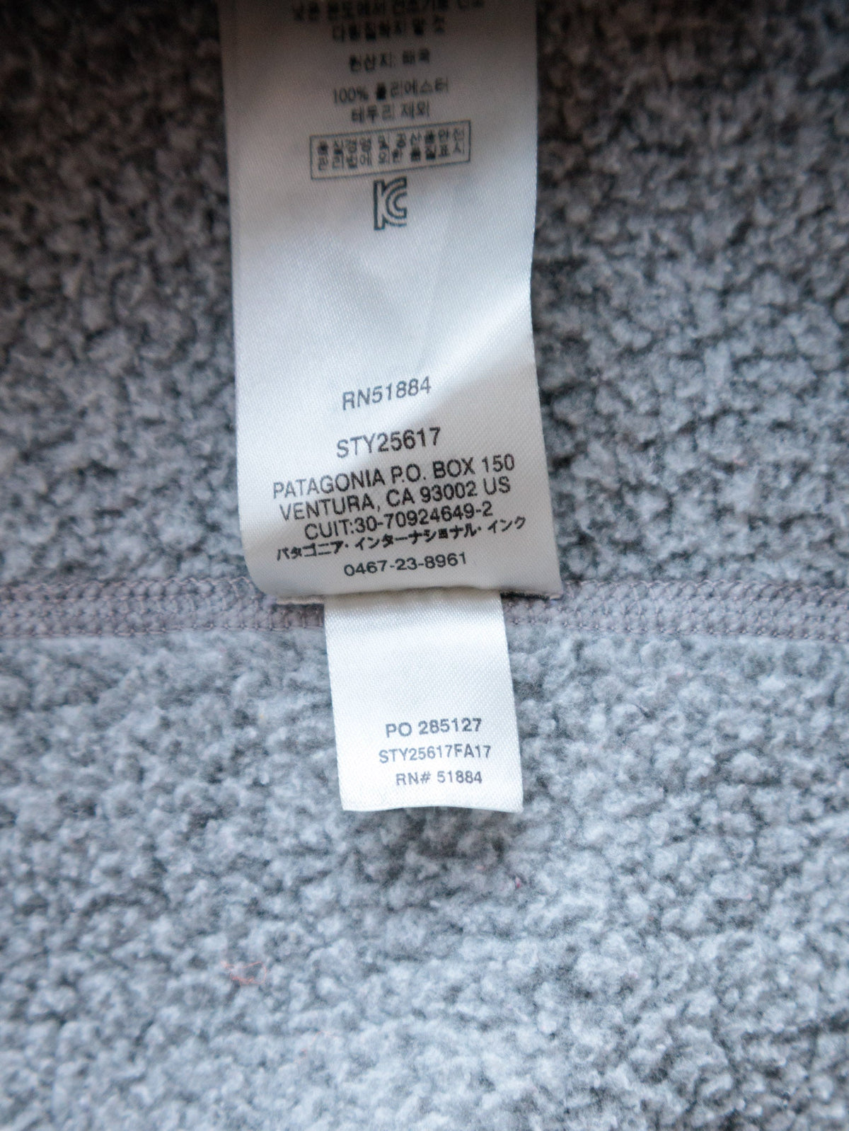 Grey Patagonia Better Sweater Quarter Zip (S)