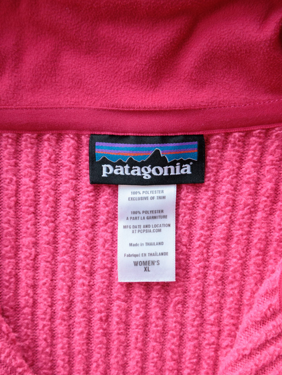 Vintage Pink Patagonia Fleece Jacket (Women's XL)