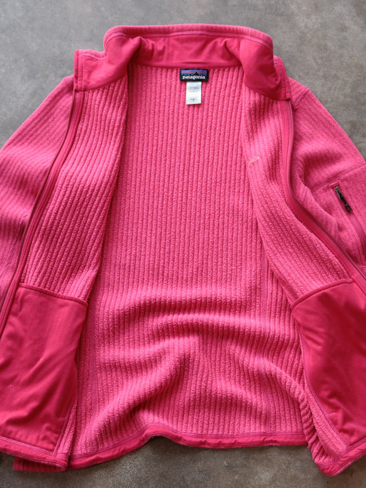 Vintage Pink Patagonia Fleece Jacket (Women's XL)