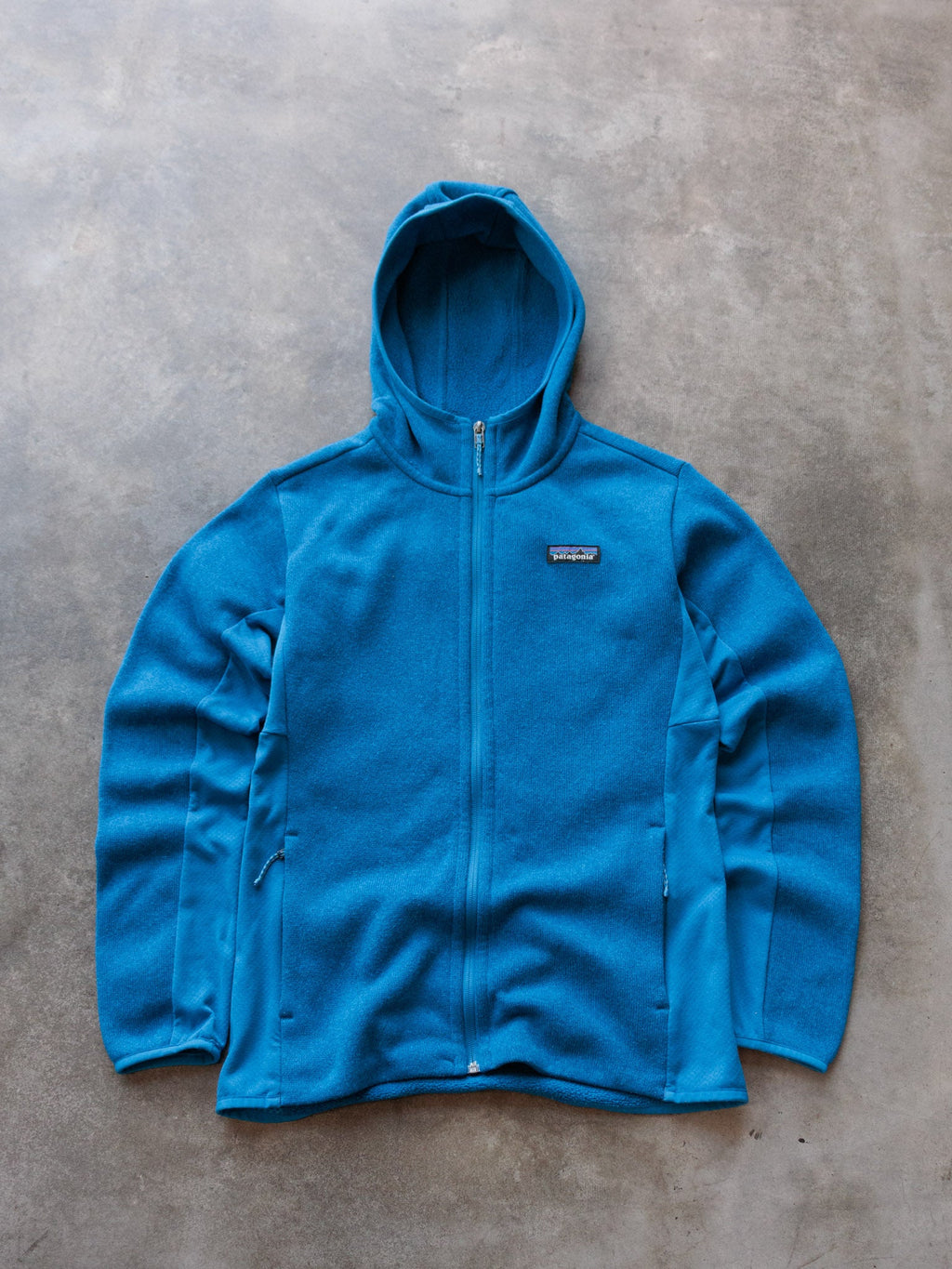Blue Patagonia Hooded Fleece Jacket (M)