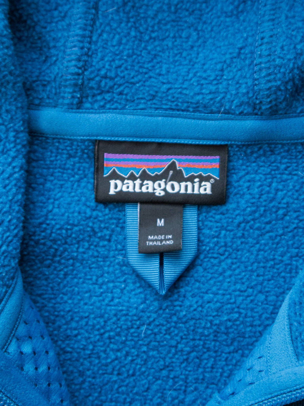 Blue Patagonia Hooded Fleece Jacket (M)