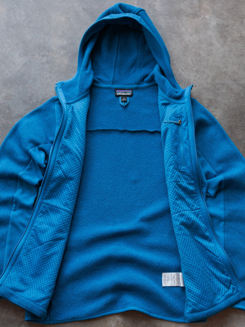 Blue Patagonia Hooded Fleece Jacket (M)