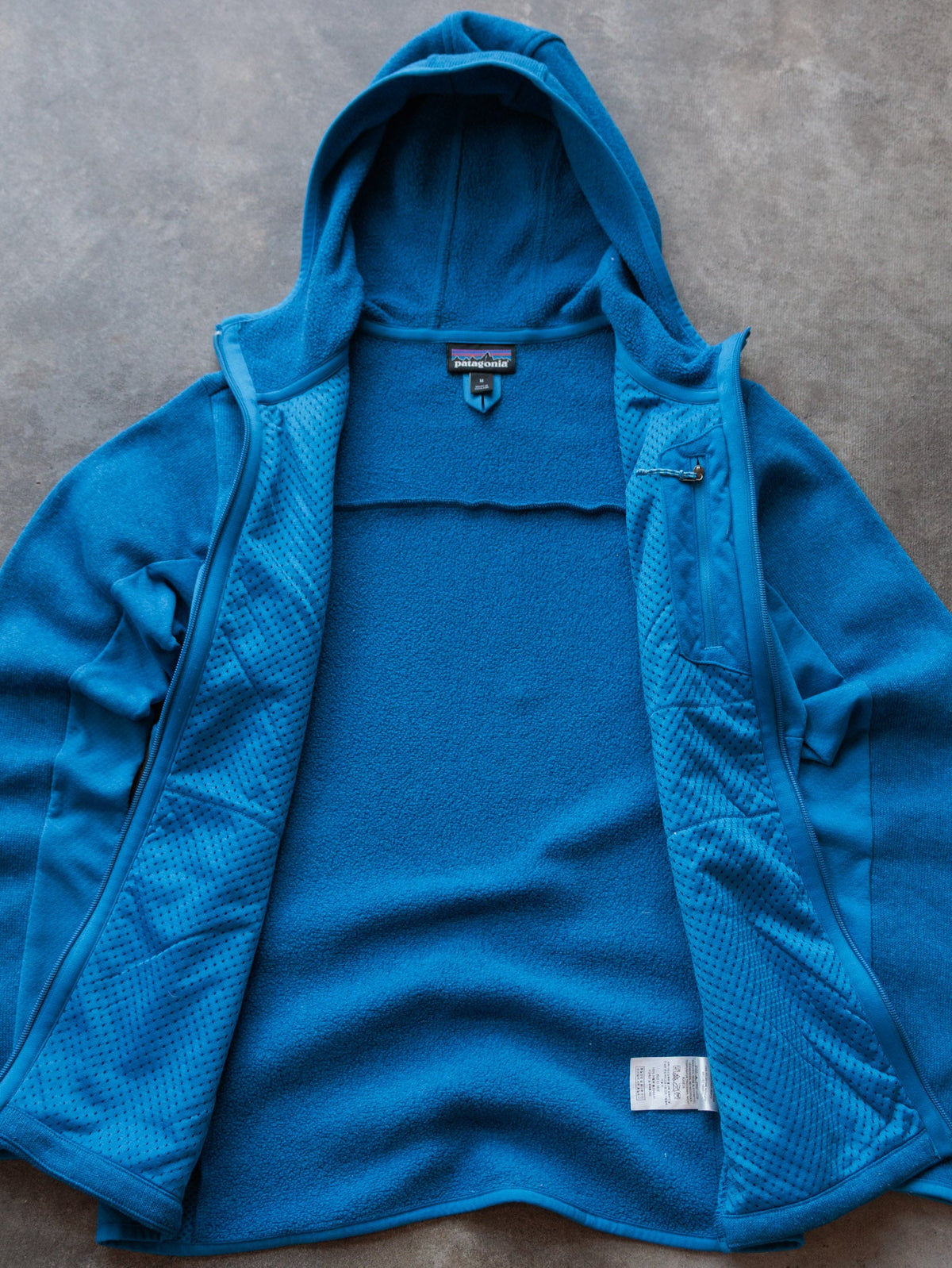 Blue Patagonia Hooded Fleece Jacket (M)