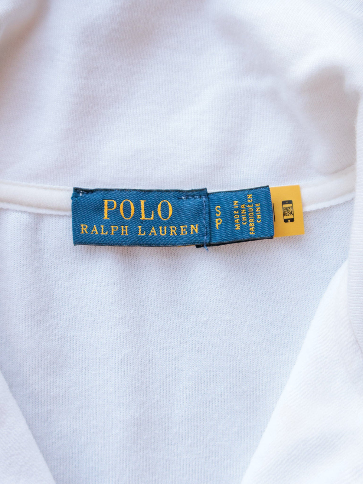 White Polo Ralph Lauren Velour Quarter Zip (S)