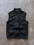 Black Polo Ralph Lauren Fleece Vest (S)