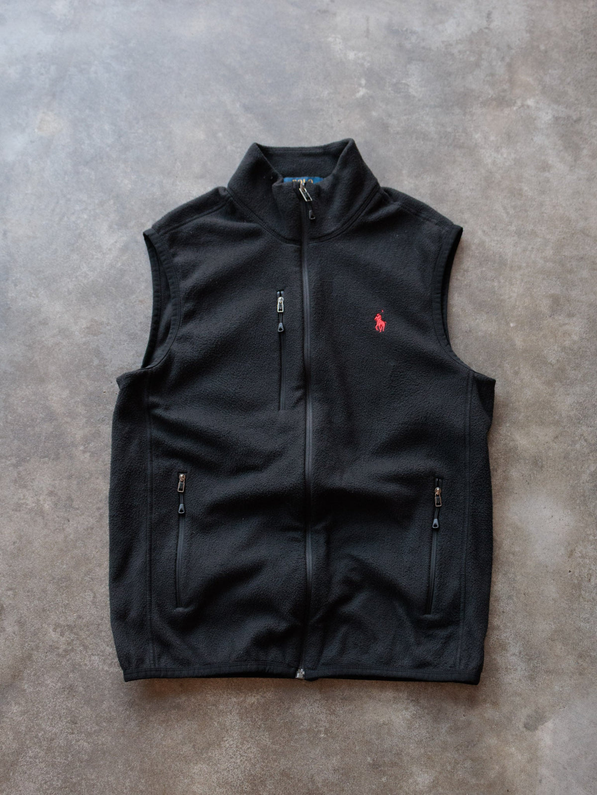 Black Polo Ralph Lauren Fleece Vest (S)