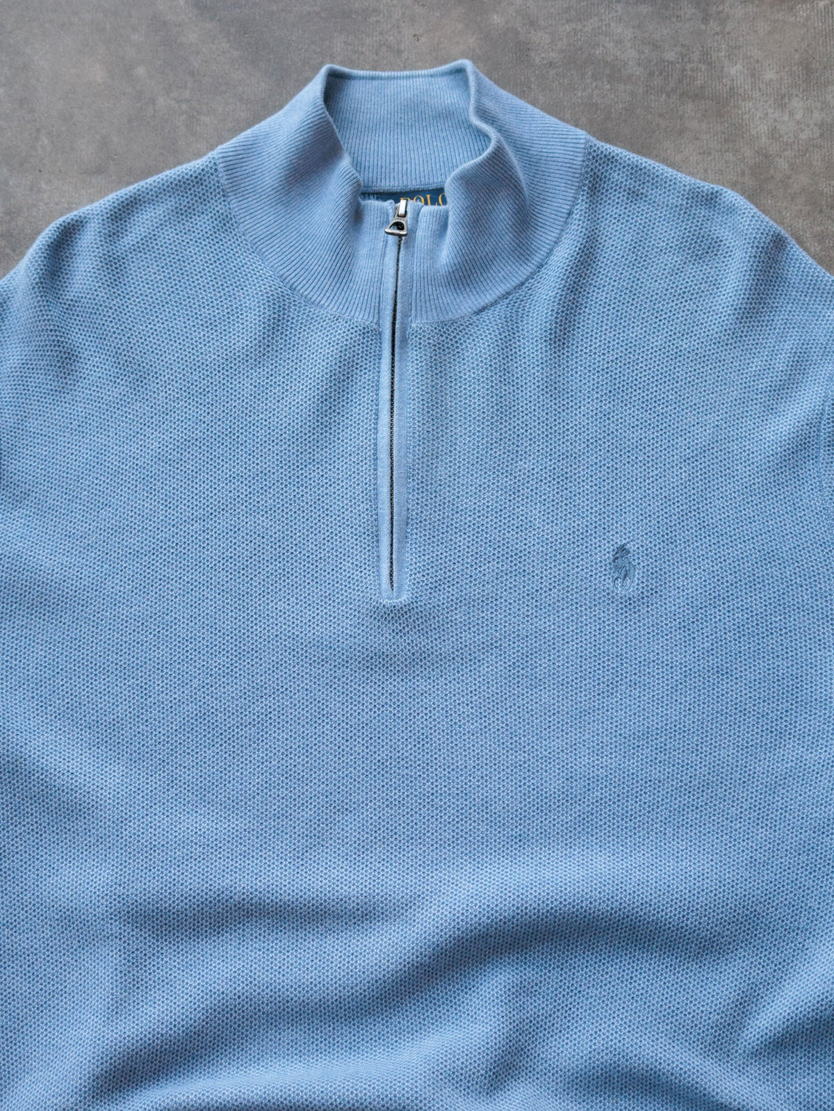 Blue Polo Ralph Lauren Knit Quarter Zip (L)