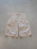 Vintage 00s Beige Striped Gotcha Shorts (W32)