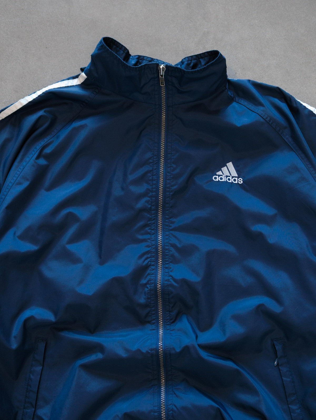 Vintage 90s Navy Adidas Windbreaker (M)