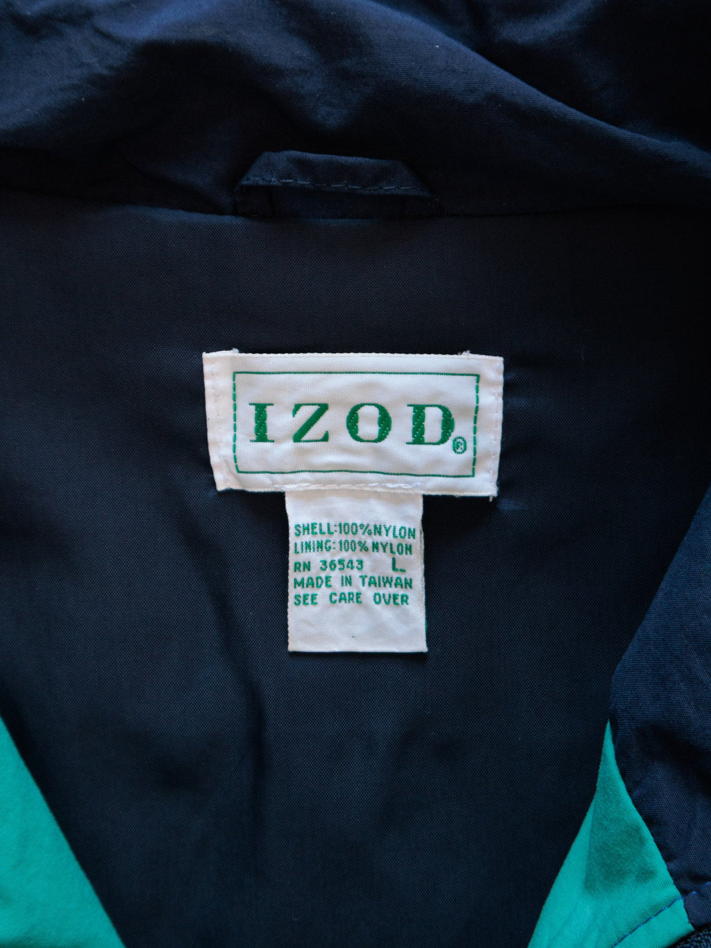 Vintage 90s Blue Izod Sport Colourblock Jacket (L)