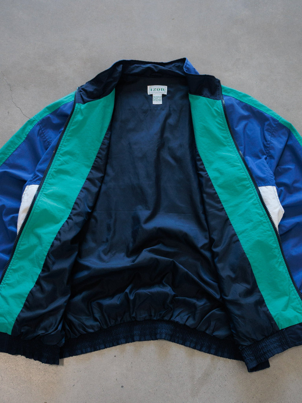 Vintage 90s Blue Izod Sport Colourblock Jacket (L)