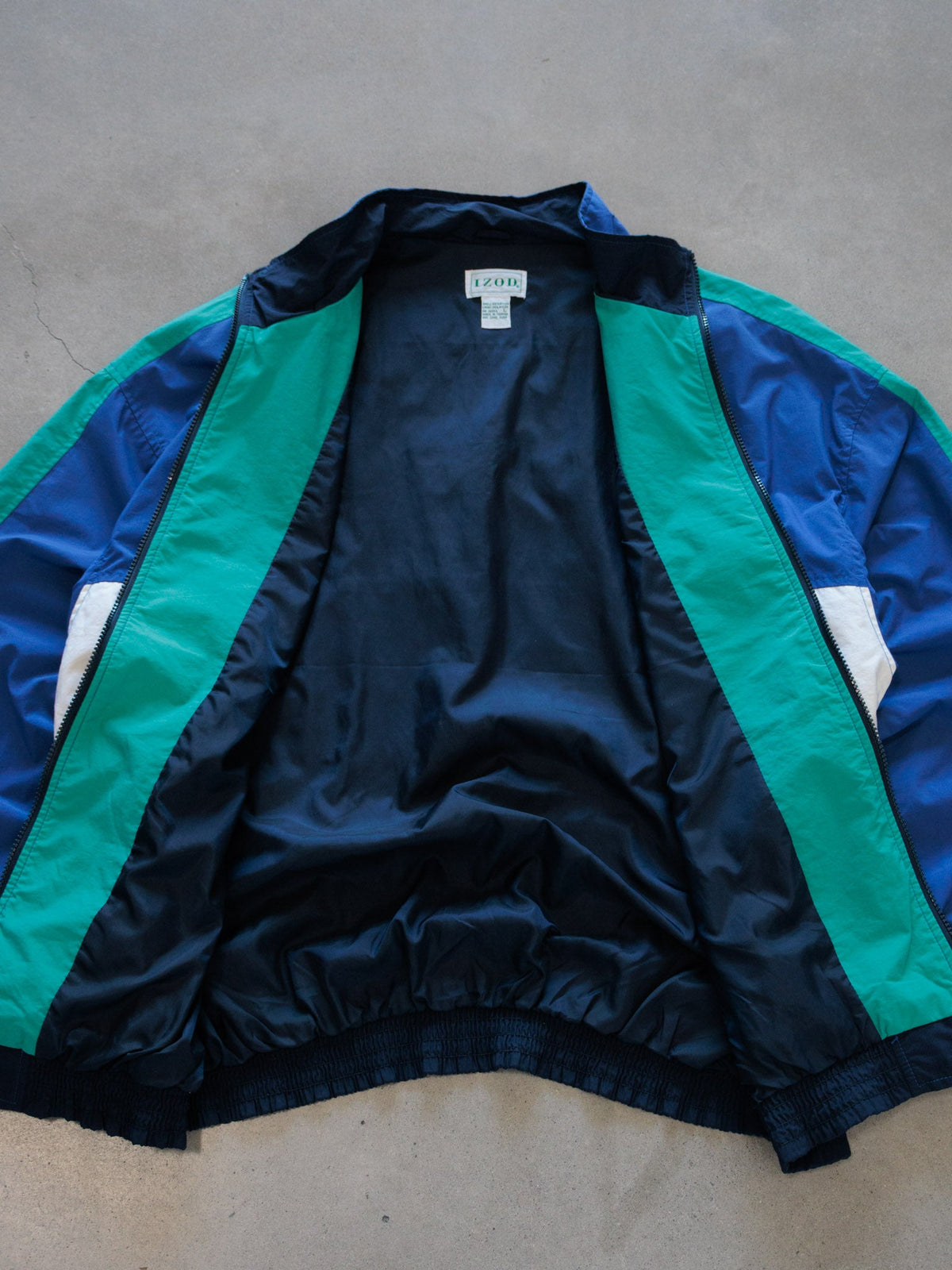 Vintage 90s Blue Izod Sport Colourblock Jacket (L)