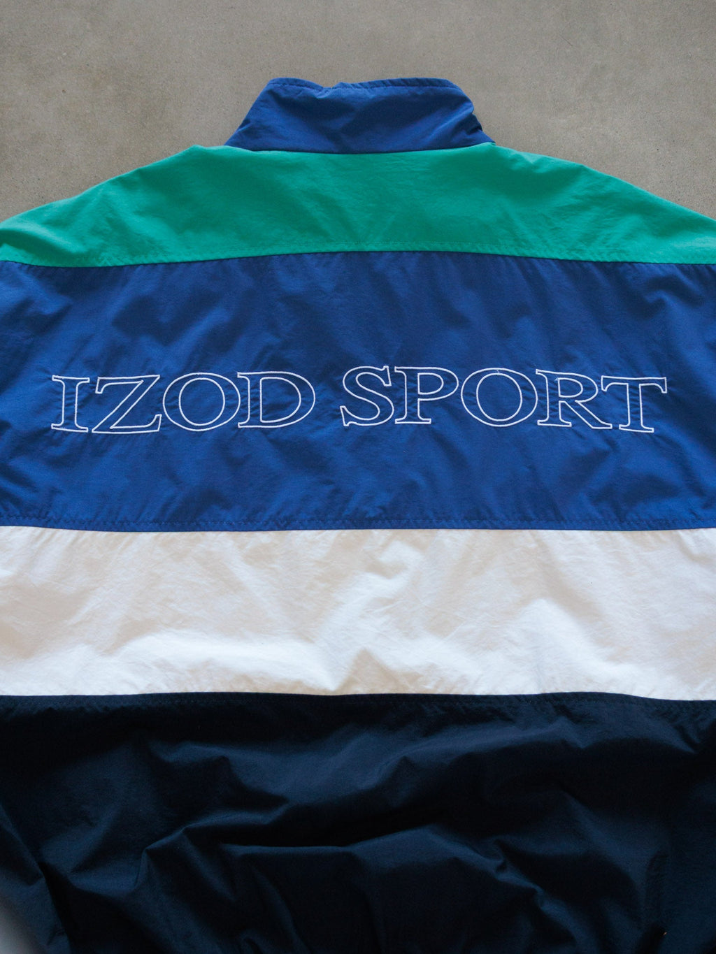 Vintage 90s Blue Izod Sport Colourblock Jacket (L)
