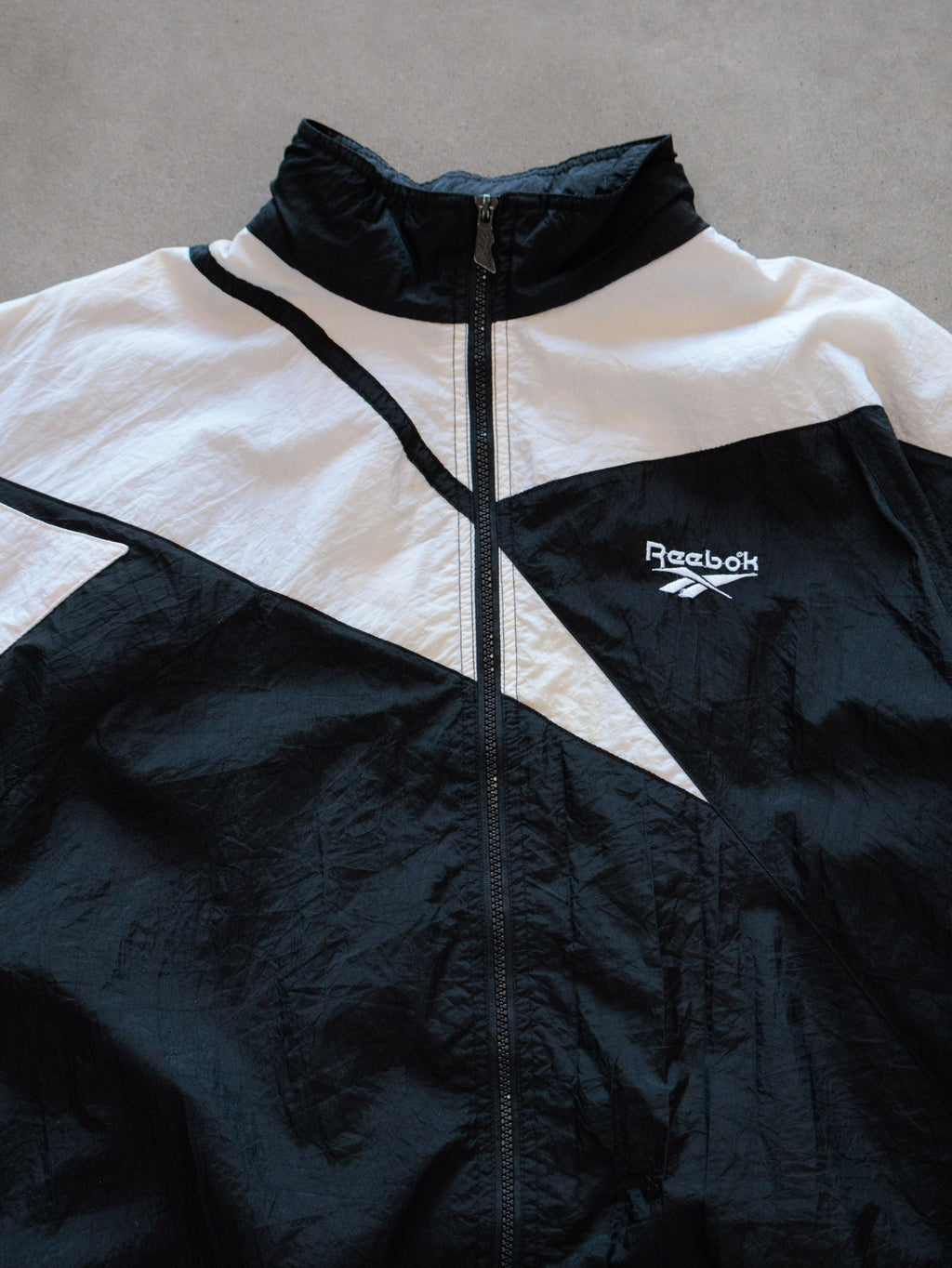 Vintage 90s Black Reebok Colourblock Windbreaker (M)