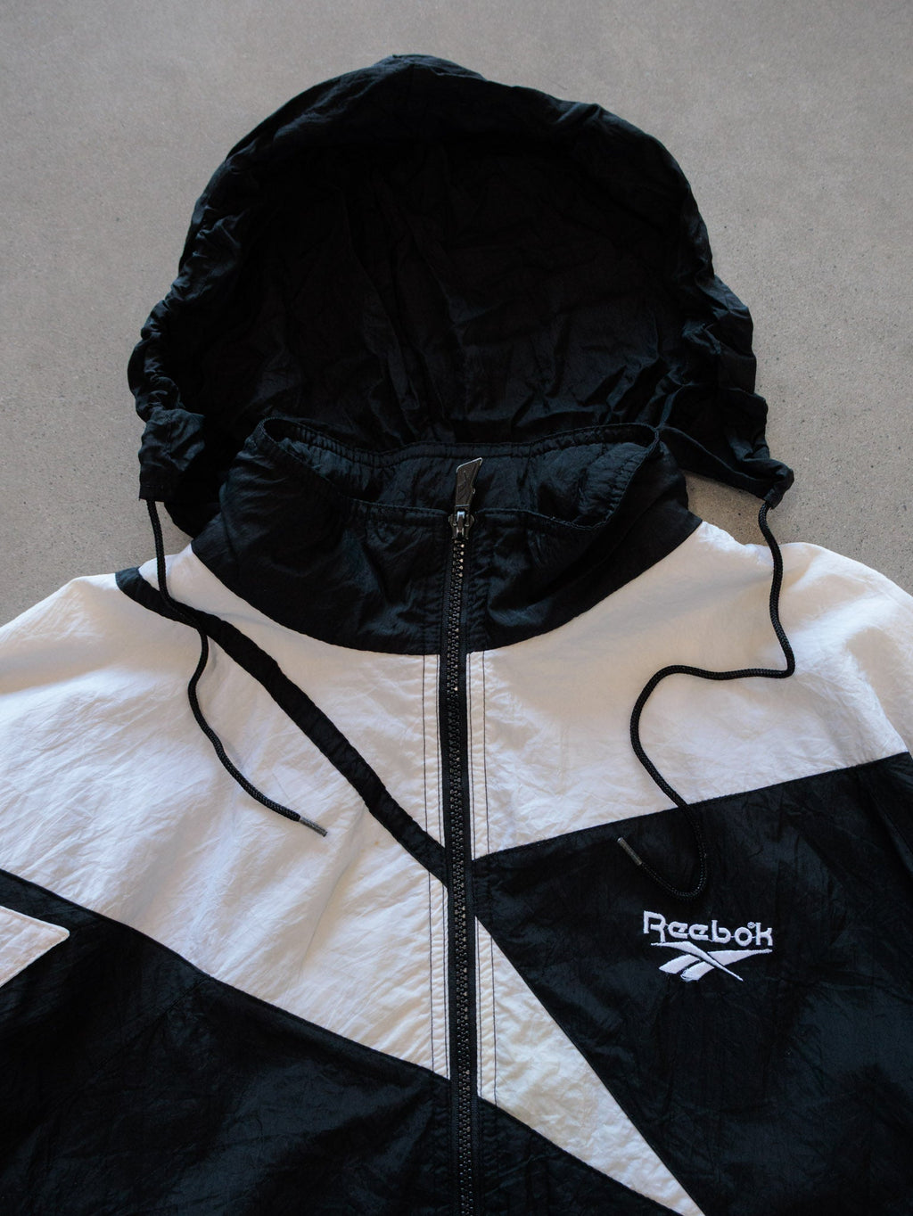 Vintage 90s Black Reebok Colourblock Windbreaker (M)
