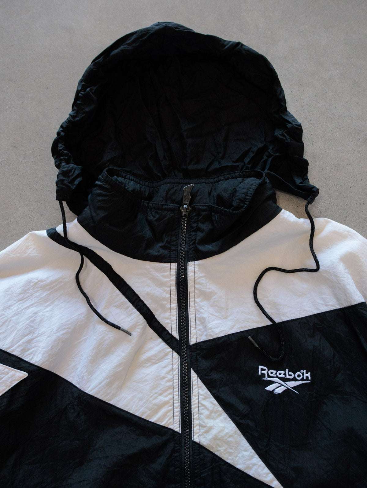 Vintage 90s Black Reebok Colourblock Windbreaker (M)
