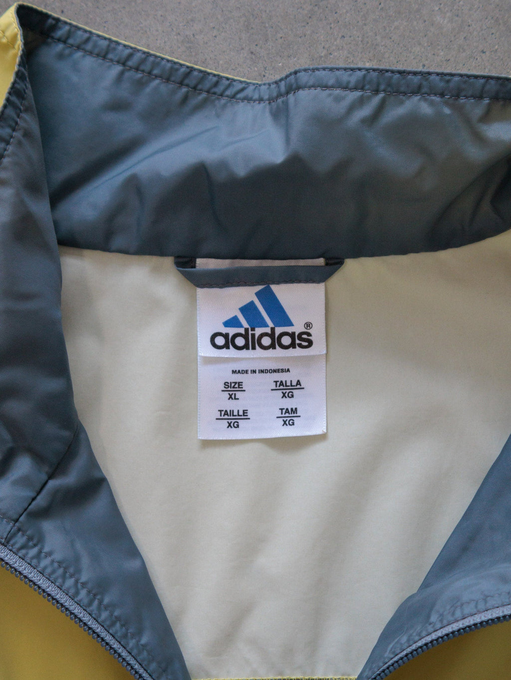 Vintage 00s Grey Adidas Colourblock Windbreaker (XL)