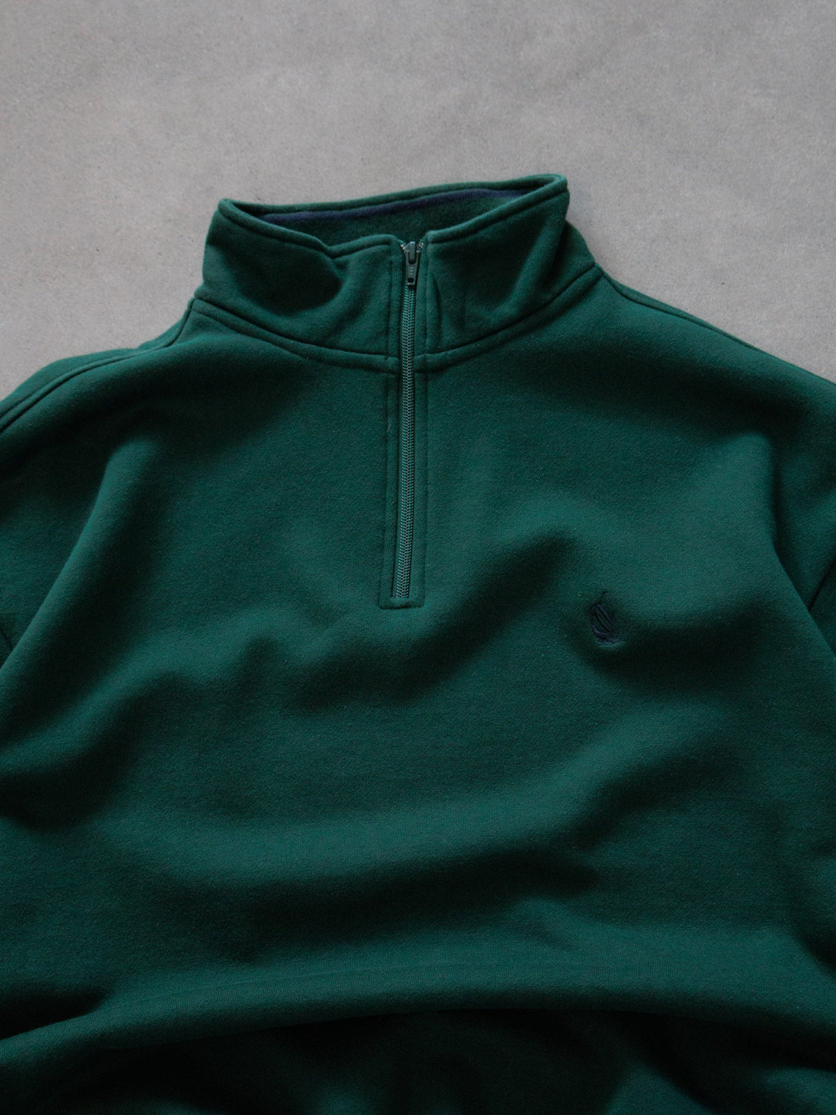 Vintage 90s Green Nautica Fleece Quarter Zip (L)